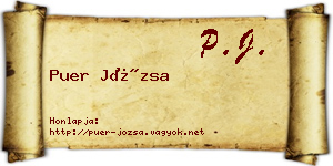 Puer Józsa névjegykártya
